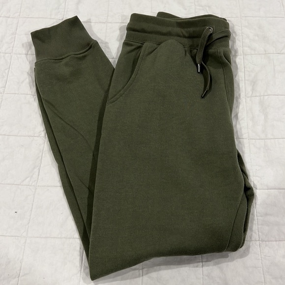 Pants - Olive green jogger sweatpants